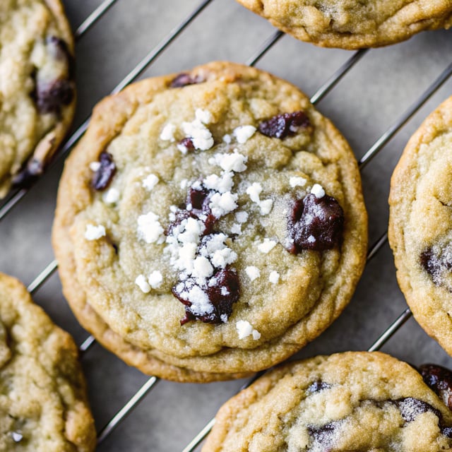 Whole Wheat Olive Oil Chocolate Chip Cookies with sea salt