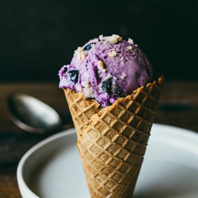 Wild Blueberry Lavender Coconut Ice Cream