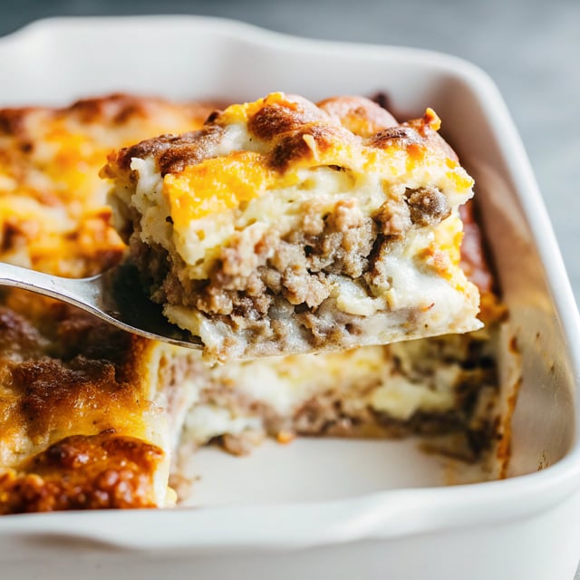 Breakfast Sausage, Egg & Cheese Casserole