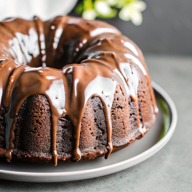 Chocolate Bundt Cake with Chocolate Fudge Icing