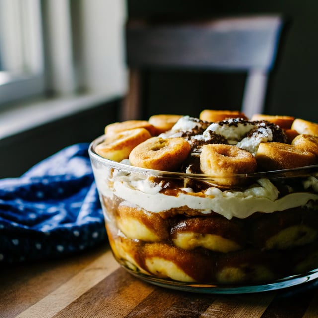Coffee and Doughnuts Trifle