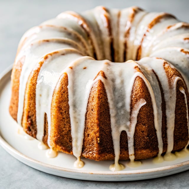 Eggnog Bundt Cake with Rum Icing