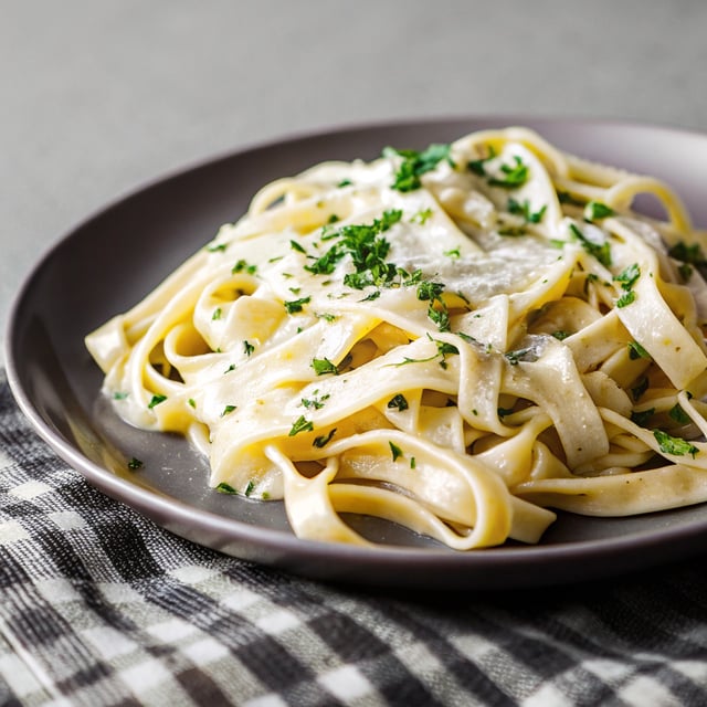 Fettuccine Alfredo with Fresh Pasta