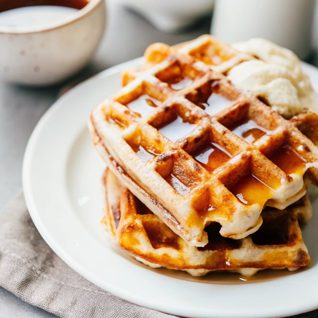 Fluffy and Crisp Buttermilk Waffles