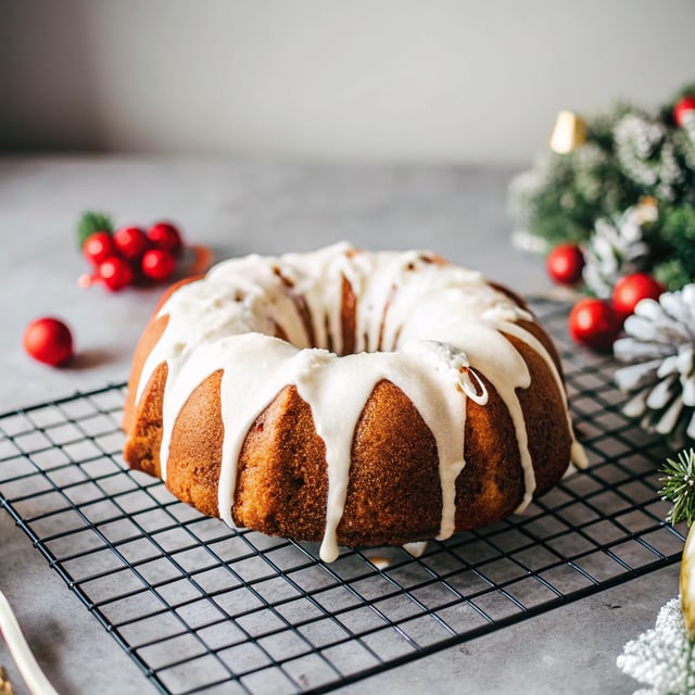 Gingerbread Bundt Cake with Cream Cheese Icing