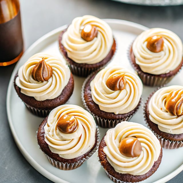 Guinness, Whiskey & Irish Cream Cupcakes