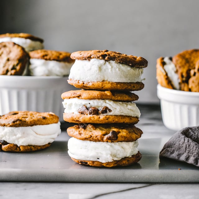 Homemade Ice Cream Cookie Sandwiches