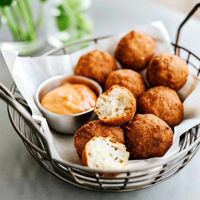 Hush Puppies with Spicy Dipping Sauce