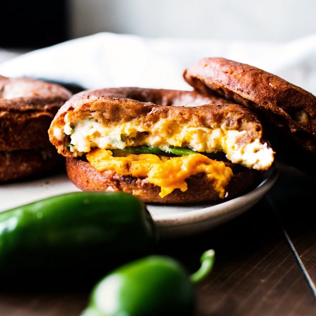Jalapeño Cheddar Bagels