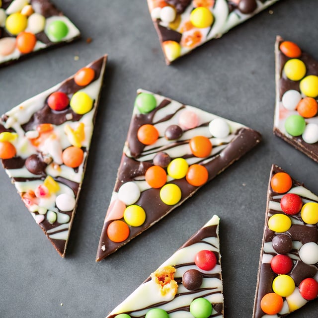 Leftover Halloween Candy Bark