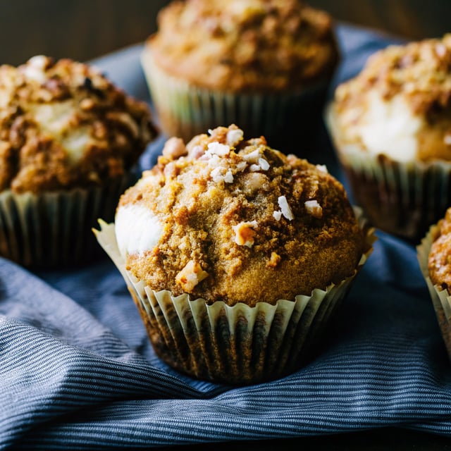 Pumpkin and Cream Cheese Muffins with Pecan Streusel