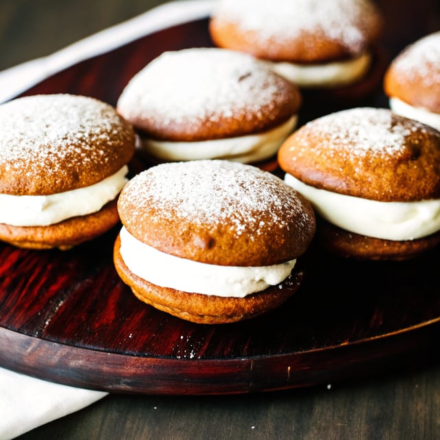 Pumpkin Whoopie Pies with Maple-Cream Cheese Filling