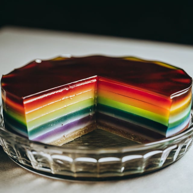 Rainbow Ribbon Jello