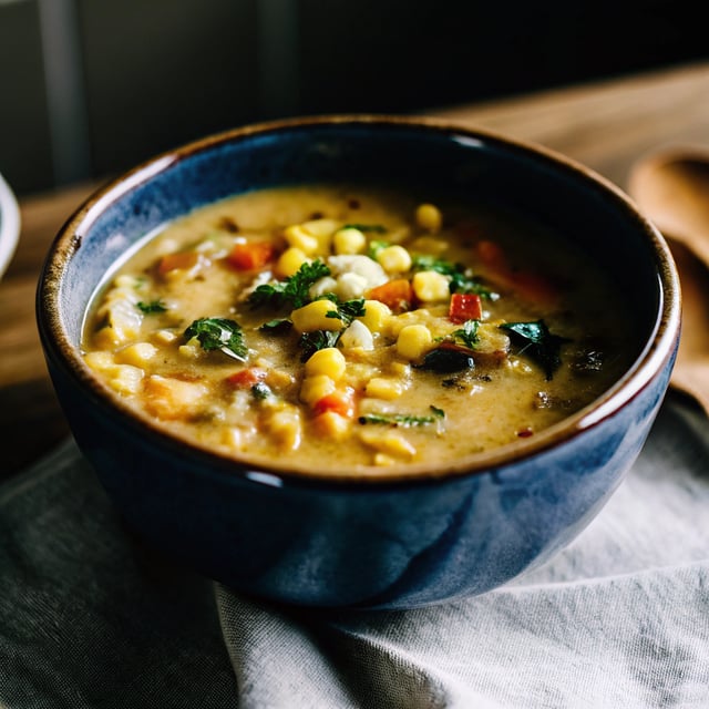 Roasted Corn and Poblano Chowder