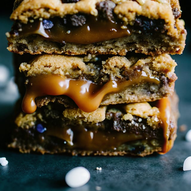 Salted Caramel Chocolate Chip Cookie Bars