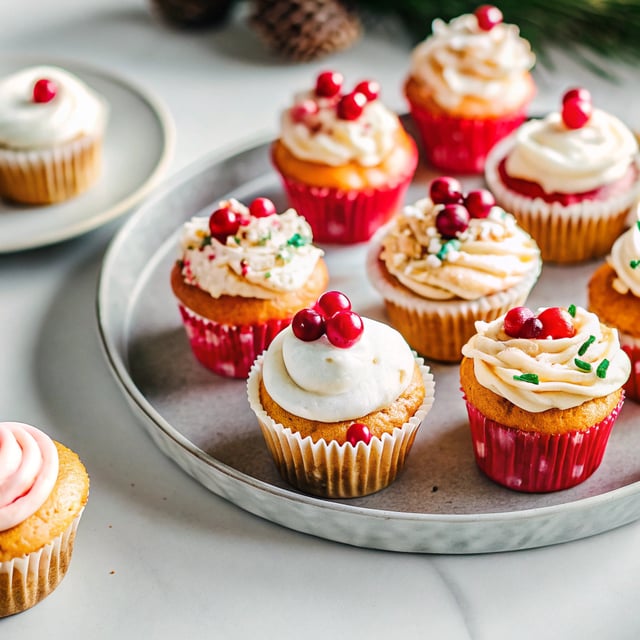 Sparkling Cranberry White Chocolate Cupcakes