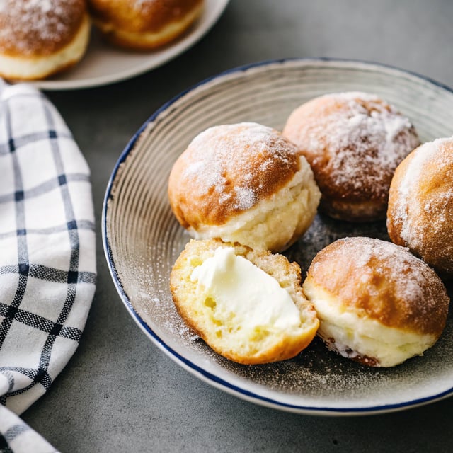 Vanilla Cream-Filled Doughnuts