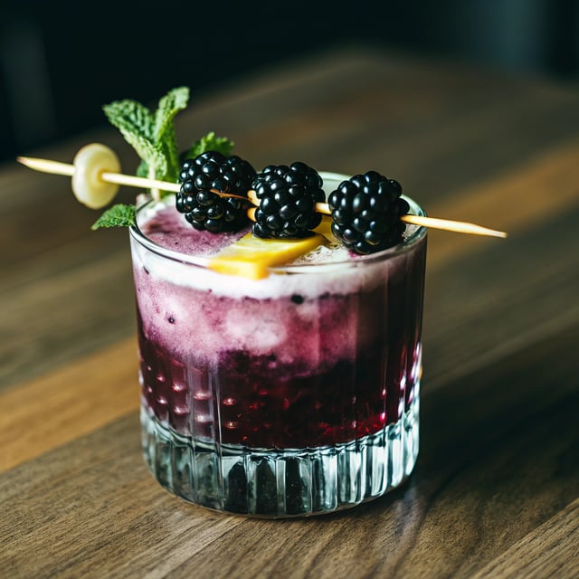 Blackberry Ginger Vodka Sour