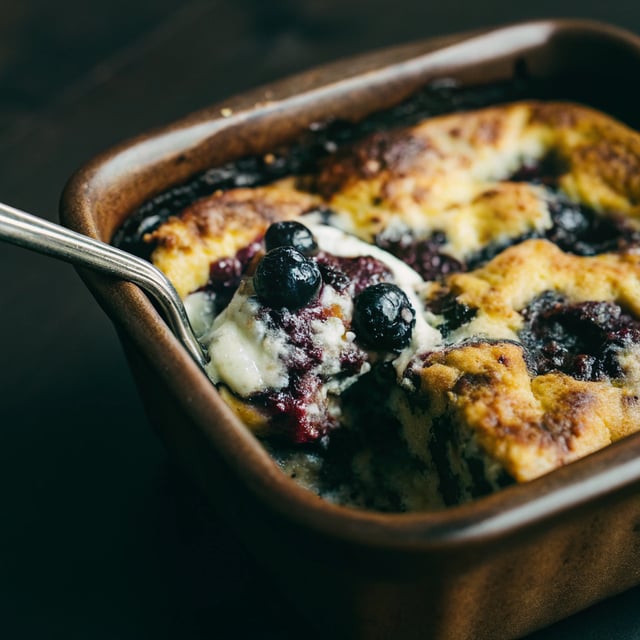 Blueberry Cream Cheese Cobbler