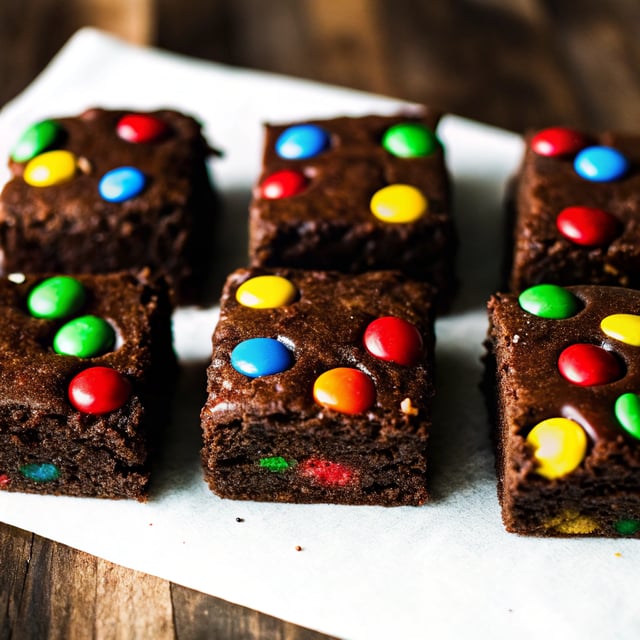Chewy M&M Brownies