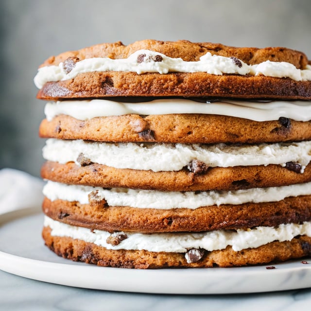 Chocolate Chip Cookie Layer Cake