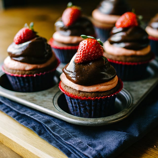 Chocolate Strawberry Hi-Hat Cupcakes