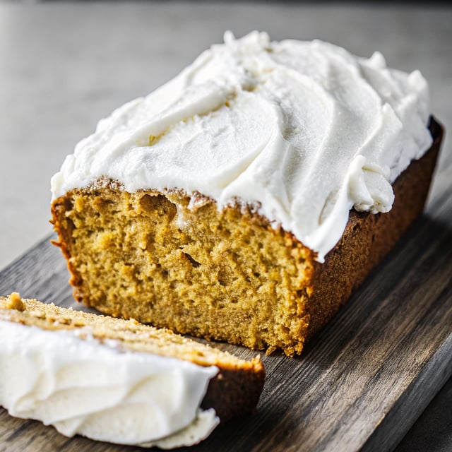 Cream Cheese Frosted Pumpkin Bread