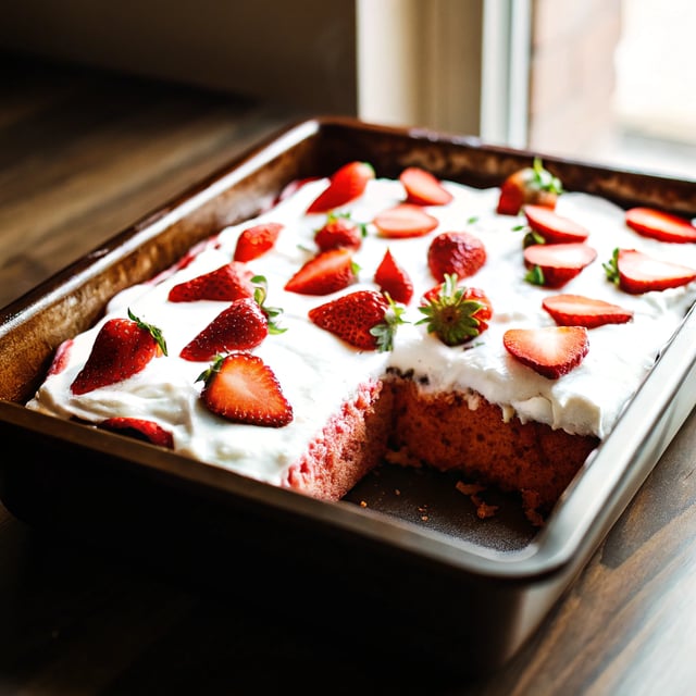 Fresh Strawberry Sheet Cake