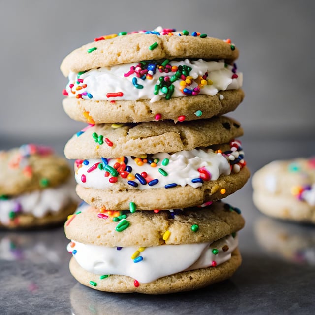 Frosting Stuffed Funfetti Cookies