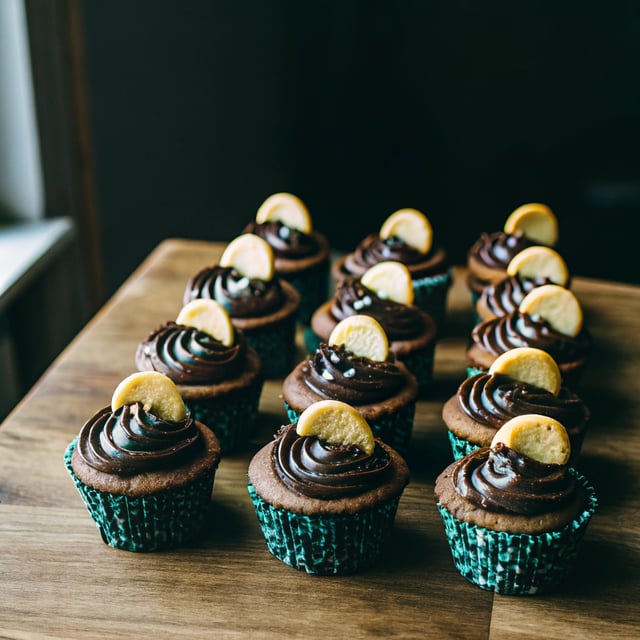 Full Moon Brownie Cupcakes