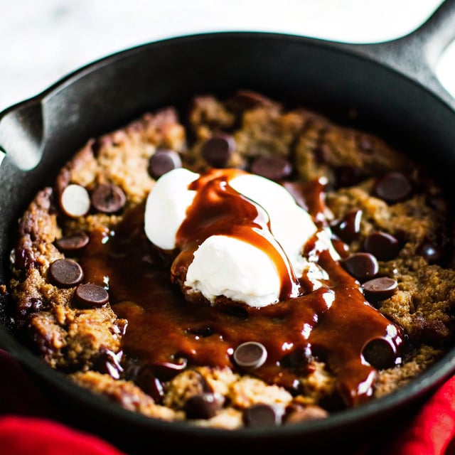 Gluten Free Oatmeal Chocolate Chip Skillet Cookie