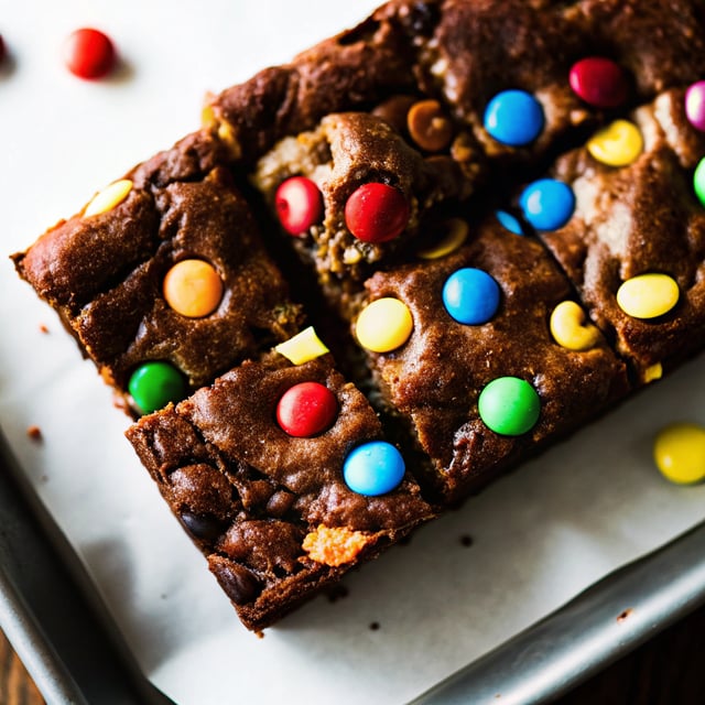 Leftover Halloween Candy Cookie Bars