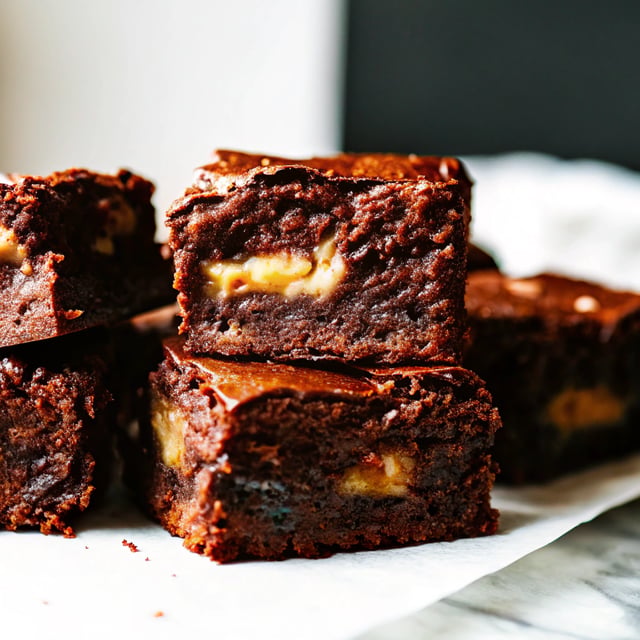 Molten Chocolate Hazelnut Tahini Brownies