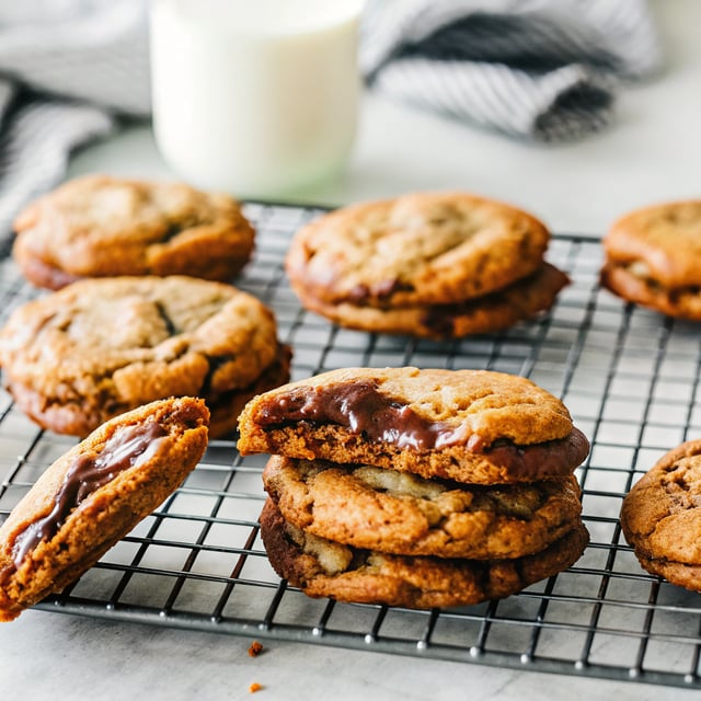 Nutella Stuffed Chocolate Chip Cookies