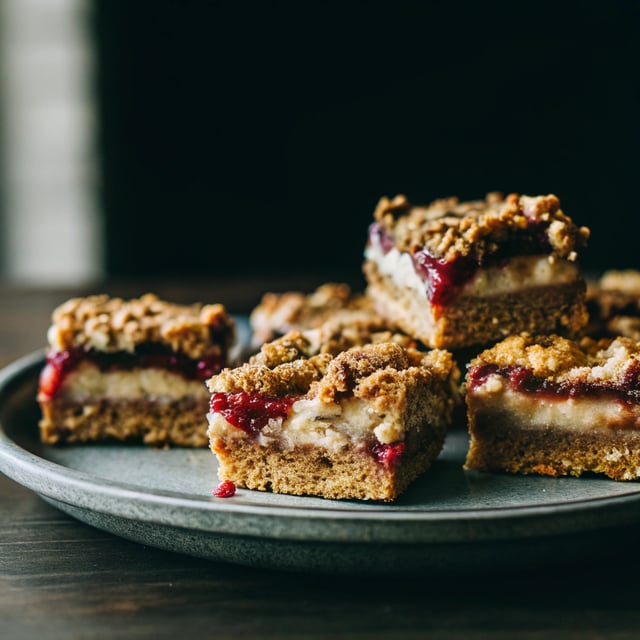 Peanut Butter and Jelly Cheesecake Bars