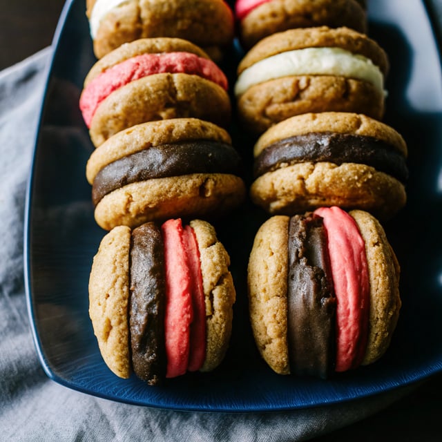 Peanut Butter Neapolitan Cookies