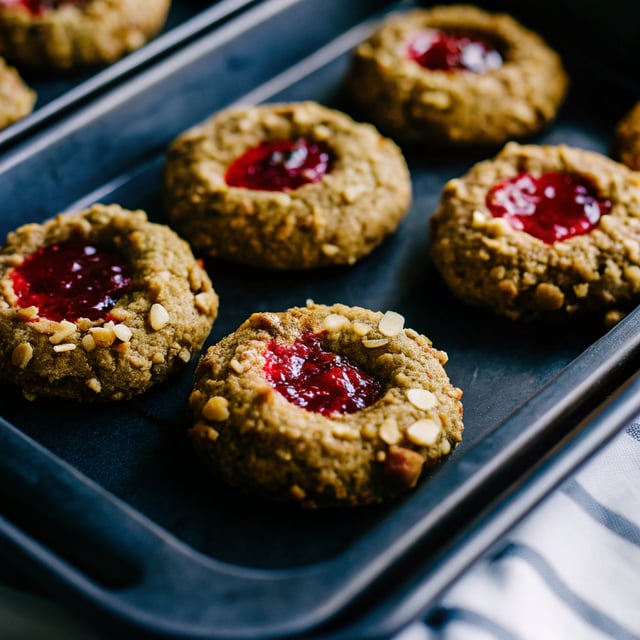 Pistachio and Raspberry Thumbprint Cookies