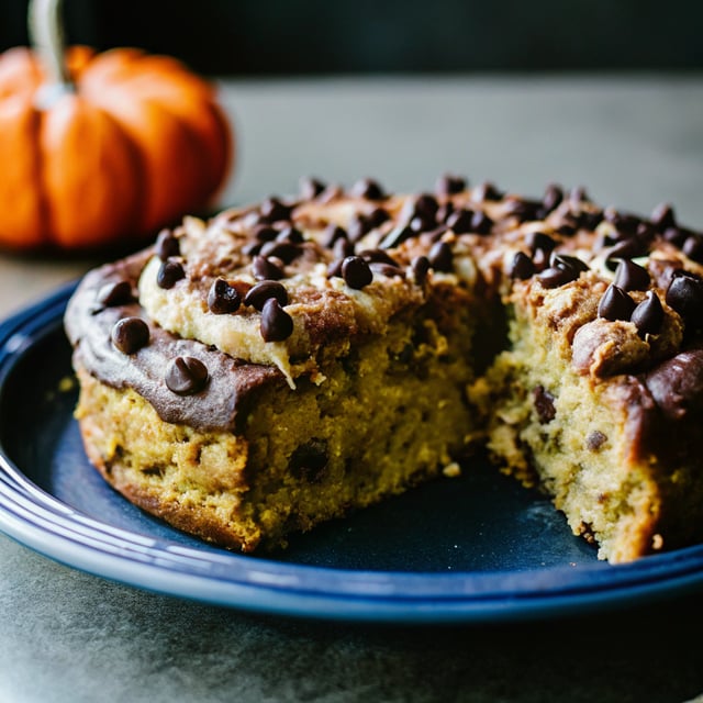 Pumpkin Chocolate Chip Cookie Cake