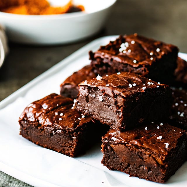 Salted Dark Chocolate Brownies