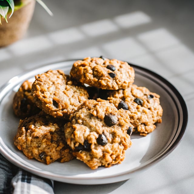 Soft Peanut Butter Oatmeal Chocolate Chip Cookies
