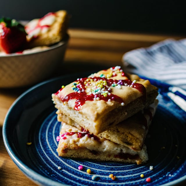Strawberry Pop Tart Shortbread