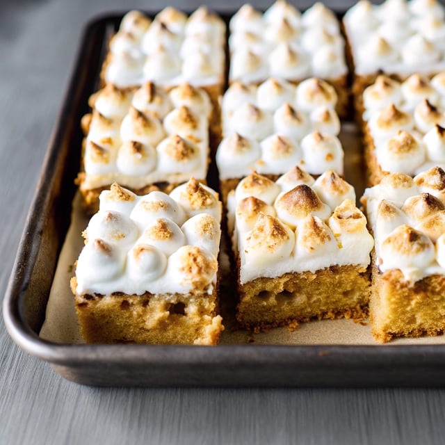 Toasted Marshmallow Peanut Butter Cookie Bars