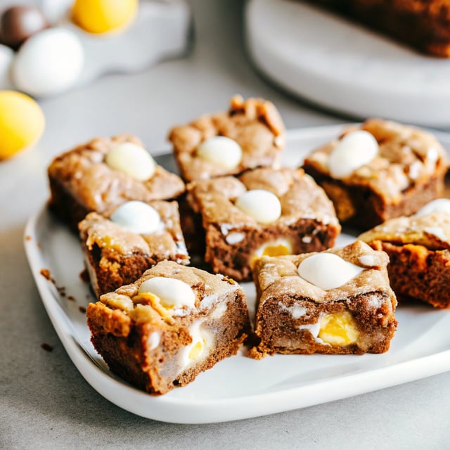 White Chocolate Brownies Stuffed with Reese’s