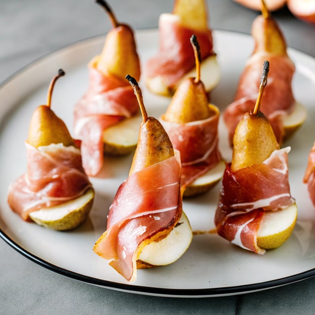 Prosciutto Wrapped Pears