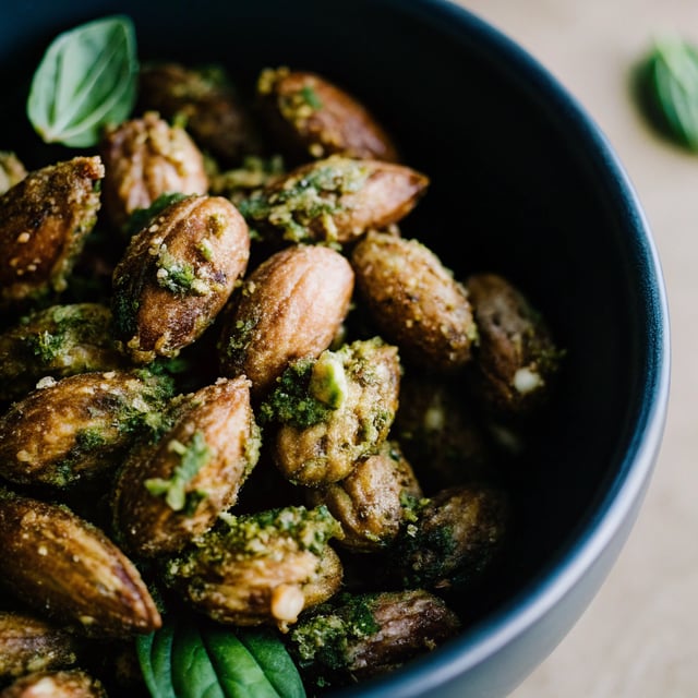Basil Pesto Party Almonds