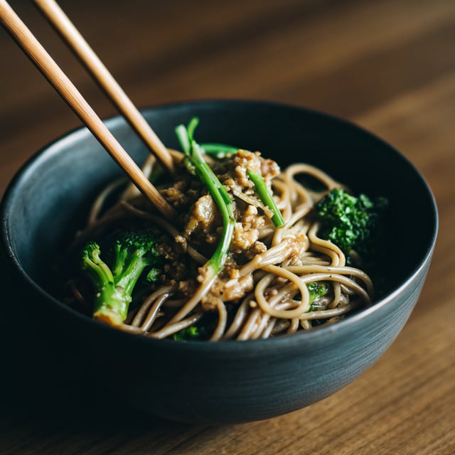 Broccoli Rabe Peanut Soba Noodles