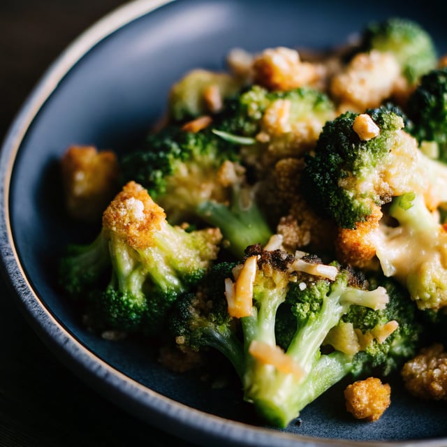 Cheesy Smashed Broccoli