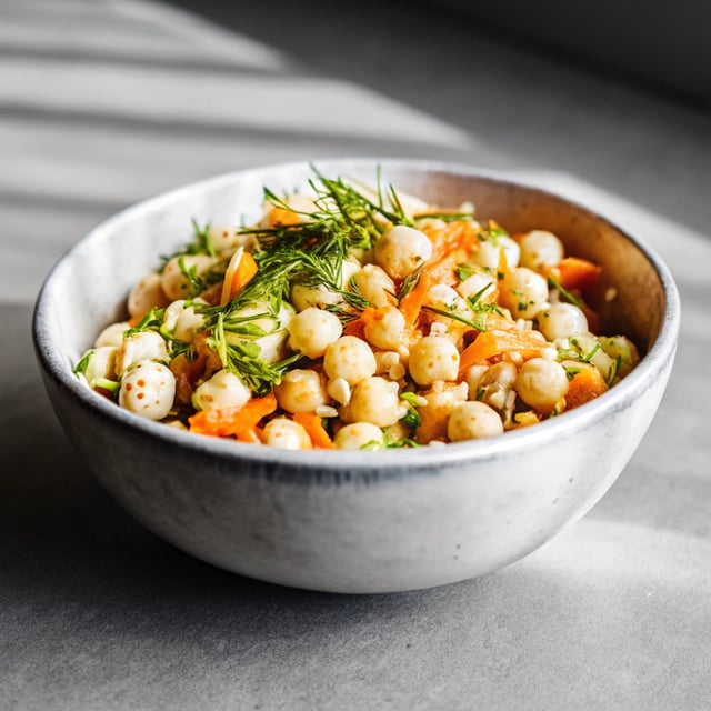Chickpea Salad with Carrots and Dill
