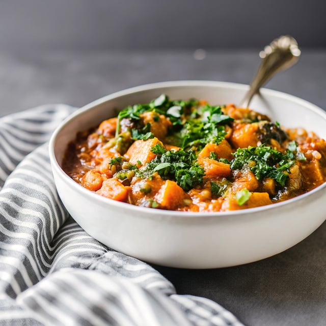 Coconut Curried Kale and Sweet Potato