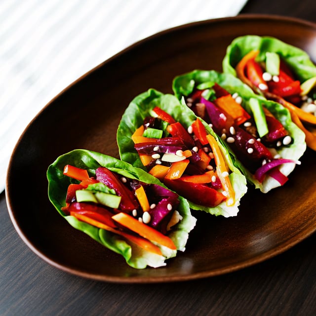 Colorful Veggie Lettuce Wraps